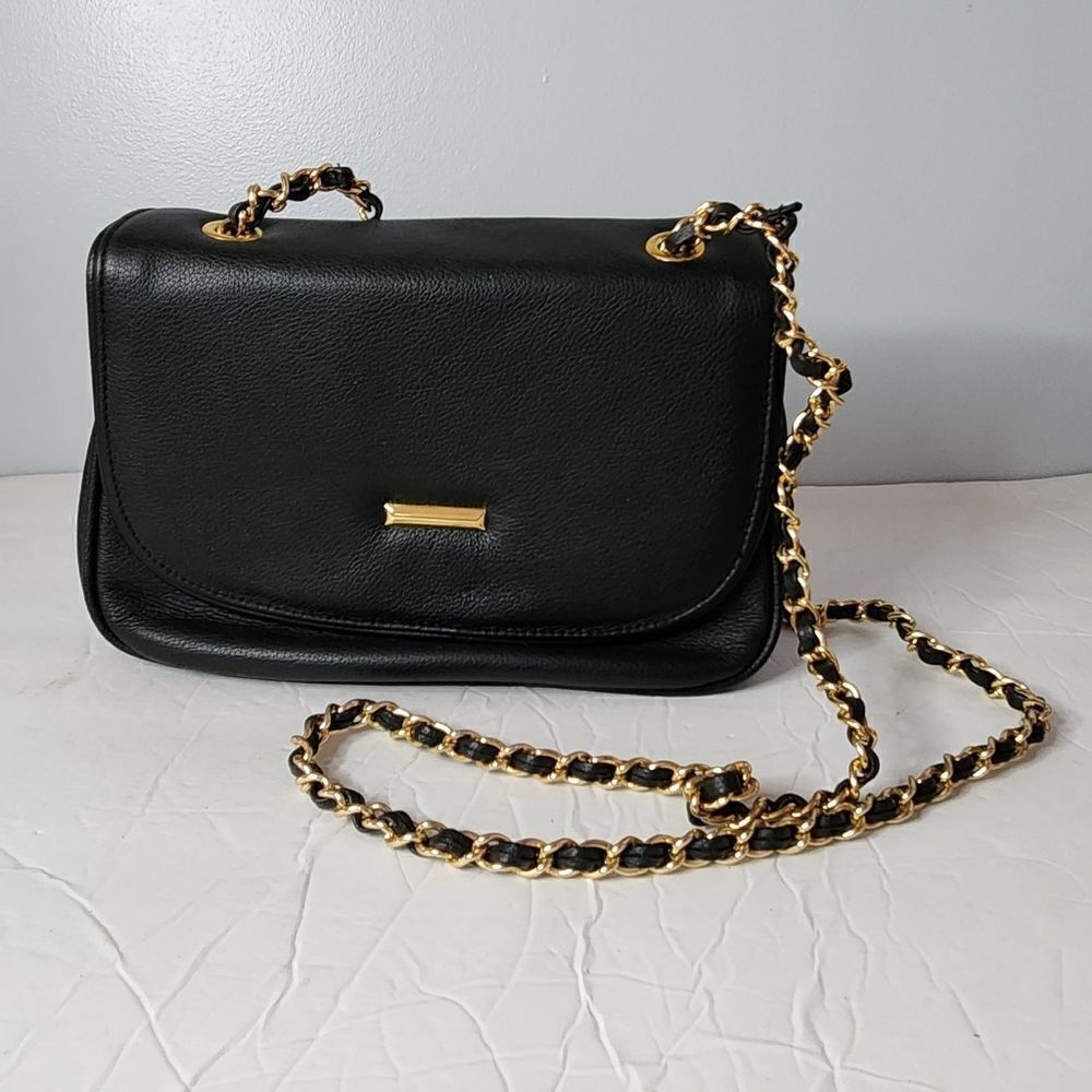 Toni Leather with Chain Purse Vintage